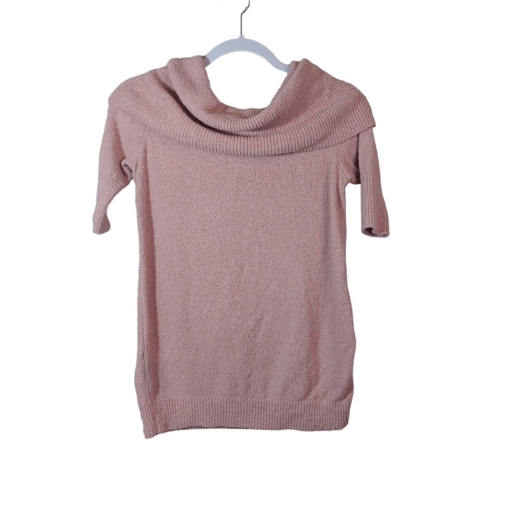 lucky BRAND LADIES SHORT SLEEVE COWL NECK SWEATER- S - Picture 2 of 4